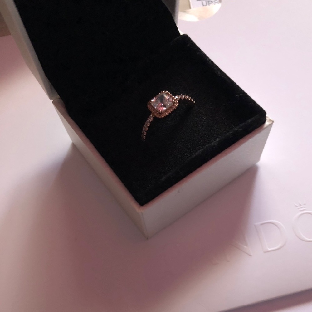 Timeless Elegance Ring, PANDORA Rose™ & Clear CZ - Picture 4 of 8